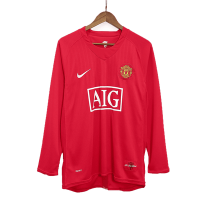 Retro Jersey SCHOLES #18 Manchester United Retro Jersey Home Soccer Shirt 2007/08