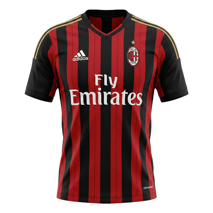 Retro Soccer Jersey AC Milan Home 2013/14