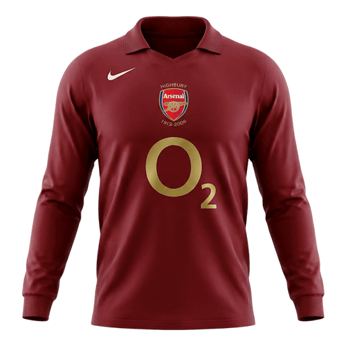 Retro Soccer Jersey Arsenal Home Long Sleeve 2005/06