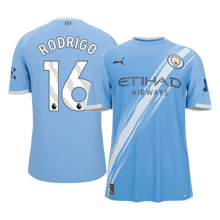 RODRIGO #16 Manchester City Home Soccer Jersey 2025/26