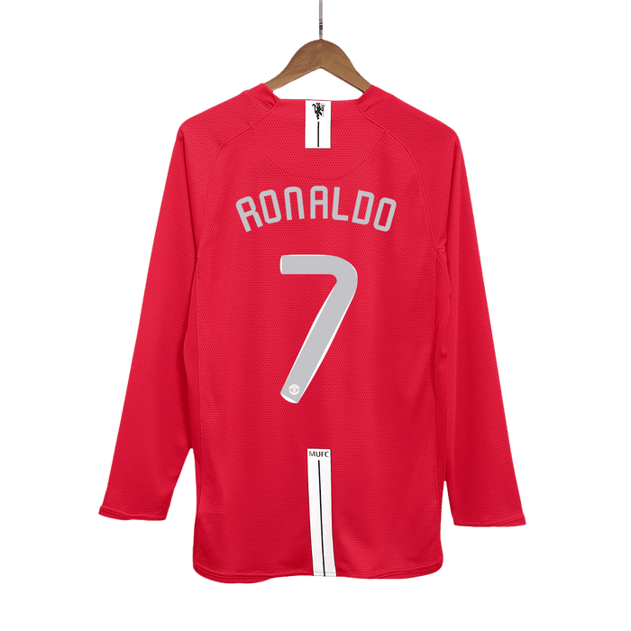 RONALDO #7 Manchester United Retro Jersey Home Soccer Shirt 2007/08 - UCL Final