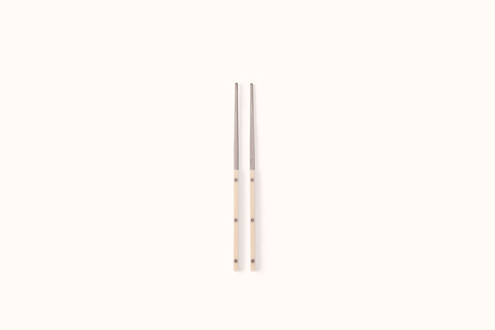SABRE PARIS POLISHED STAINLESS STEEL IVORY  BISTROT CHOPSTICKS