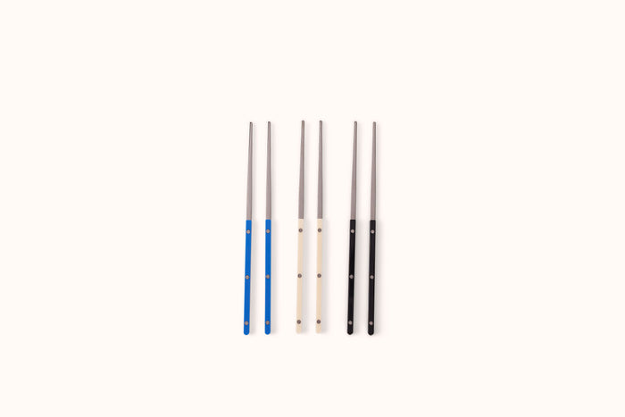 SABRE PARIS POLISHED STAINLESS STEEL IVORY  BISTROT CHOPSTICKS