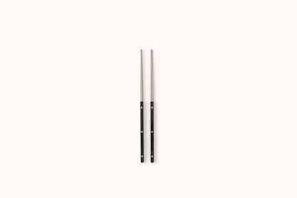 SABRE PARIS POLISHED STAINLESS STEEL SOLID BLACK BISTROT CHOPSTICKS