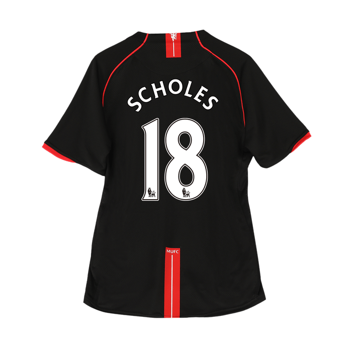 SCHOLES #18 Manchester United Retro Jersey Away Soccer Shirt 2007/08