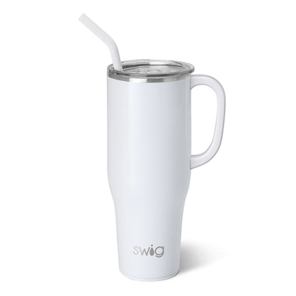 Shimmer Diamond White Mega Mug (40oz)