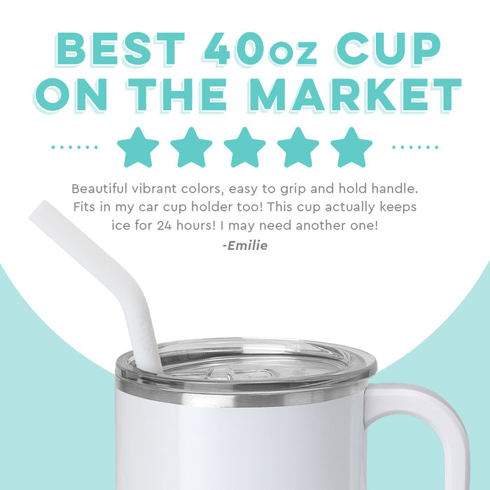 Shimmer Diamond White Mega Mug (40oz)