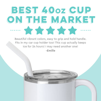 Shimmer Diamond White Mega Mug (40oz)