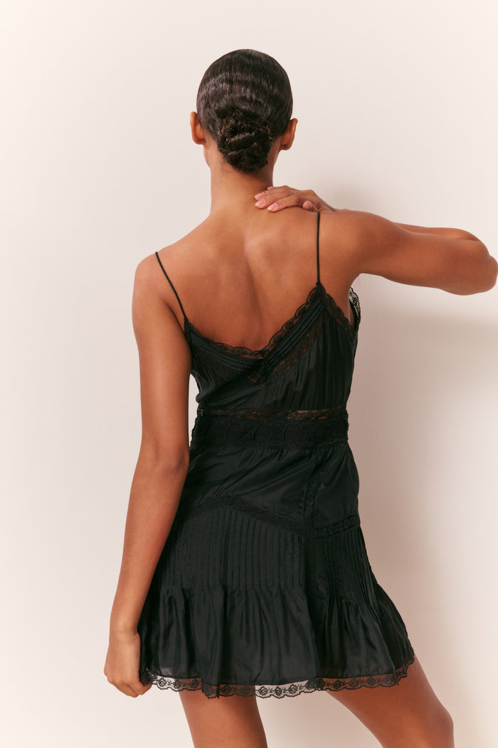Sibelle Silk Ribbon Mini Dress