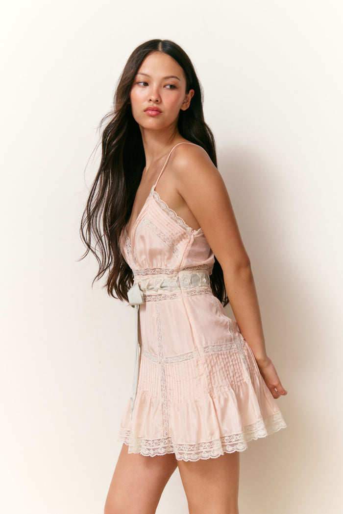 Sibelle Silk Ribbon Mini Dress