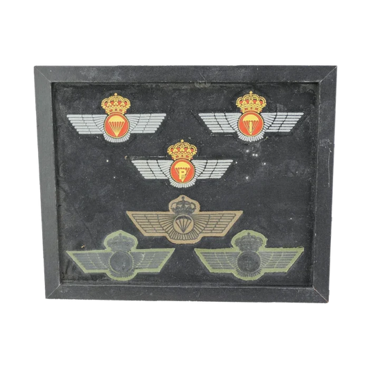 Spanish Army Parachute Qualification Wings Display Board - Spanish Army Surplus - Flags, Badges & Insignia