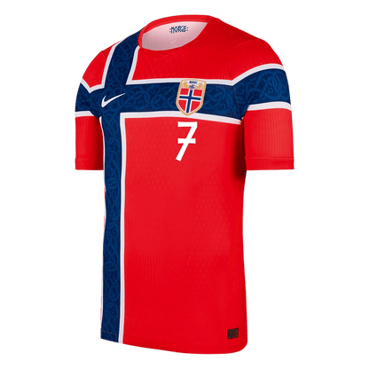 S?RLOTH #7 Norway Home Player Version Jersey World Cup 2026