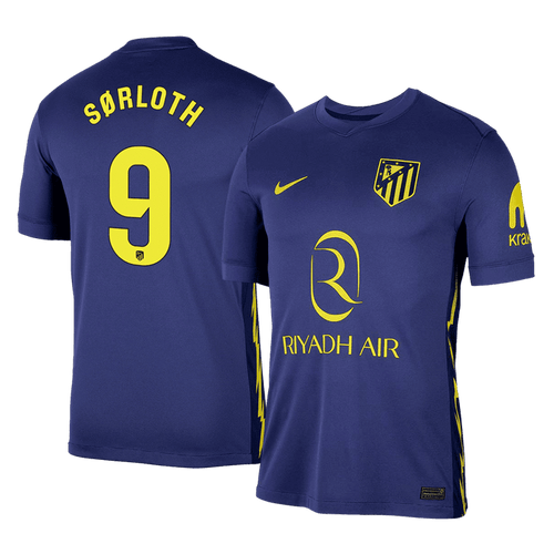 S?RLOTH #9 Atletico Madrid Away Soccer Jersey 2025/26