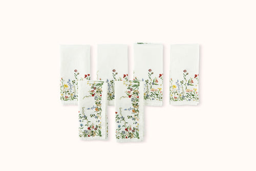 SUMMERILL & BISHOP + JOHN DERIAN BOTANICAL WILDFLOWER LINEN NAPKIN
