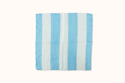 SUMMERILL & BISHOP STRIPE LINEN NAPKIN - LIGHT BLUE