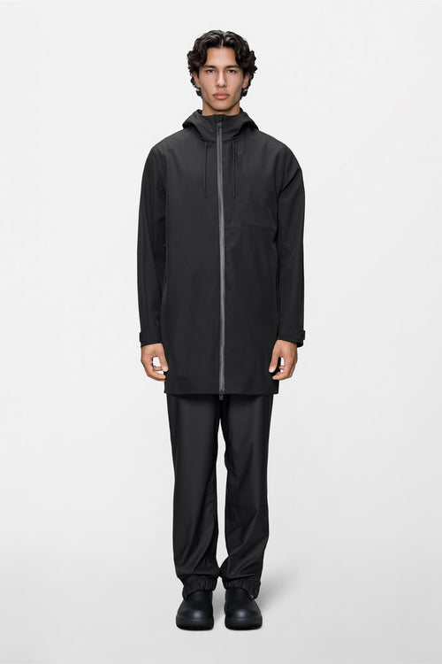 RAINS Suva Softshell Long Jacket Black Jacket