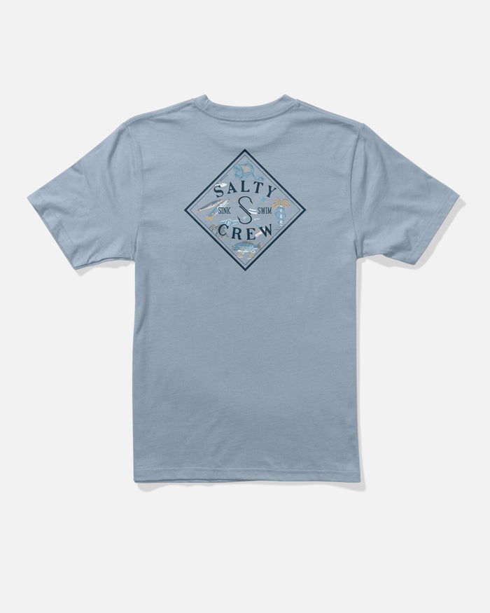 Tippet Fill  Ss Tee  Kids - Blue Fog