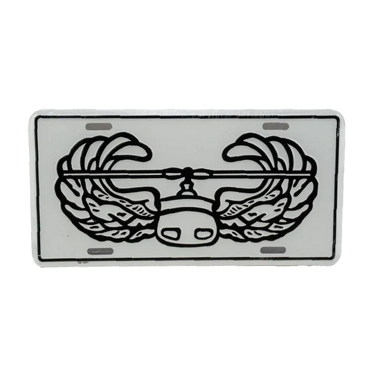 US Army Air Assault White License Plate - US Army Surplus - Collectables & Rarities
