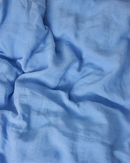Vista Blue Linen European Pillowcases