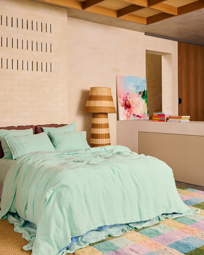 Vista Jade Linen European Pillowcases