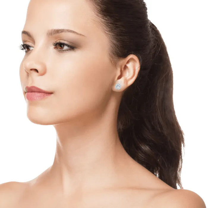 VossAgin Diamond Halo Earrings