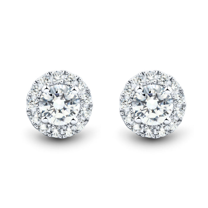 VossAgin Diamond Halo Earrings