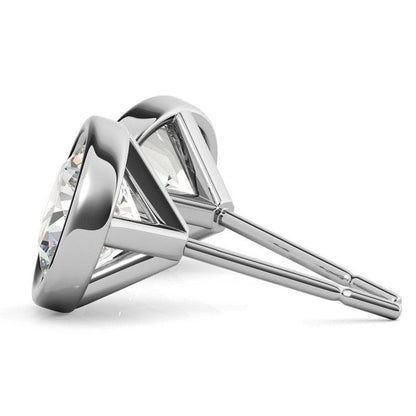 VossAgin Round Diamond Stud Earrings