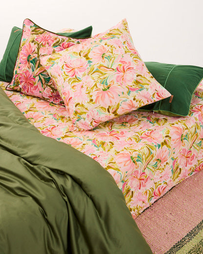 Warm Floral Breeze Organic Cotton European Pillowcases