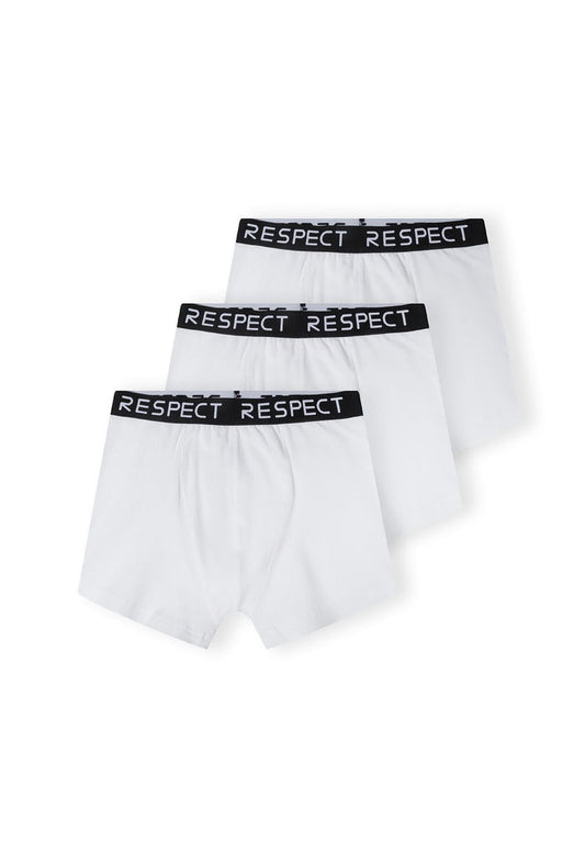 Boxers 3-Pack, Respect Waistband, White - 1