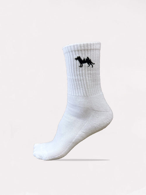 White Logo Crew Sock