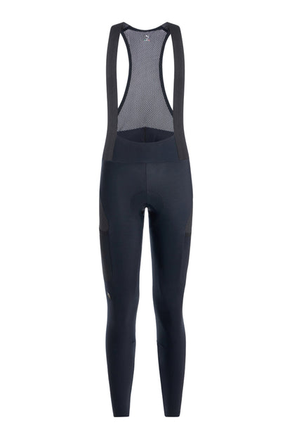 Women's Beyond Gravel Cargo Thermal Bib Tight by Giordana Cycling, BLACK, Made in Italy