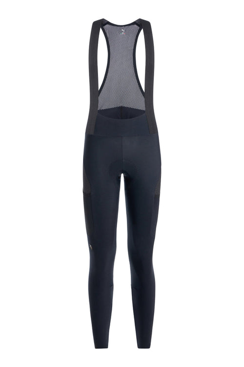 Women's Beyond Gravel Cargo Thermal Bib Tight by Giordana Cycling, BLACK, Made in Italy