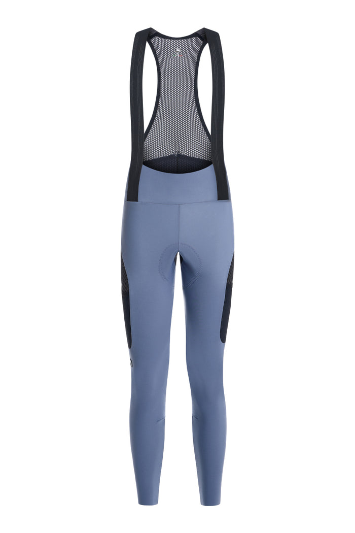 Women's Beyond Gravel Thermal Cargo Bib Knicker by Giordana Cycling, GRAVEL GREY, Made in Italy