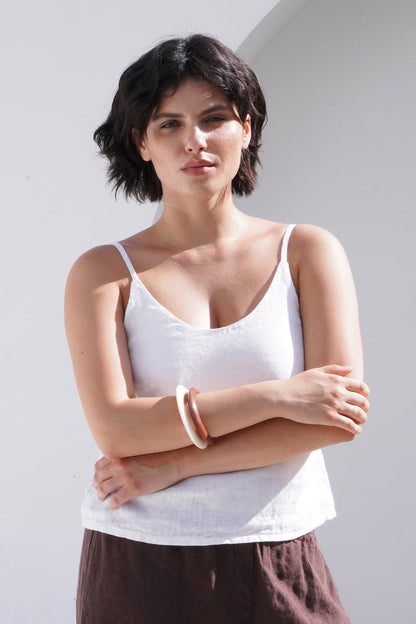 Women’s Linen Camisole Top CAMELLIA - IN STOCK
