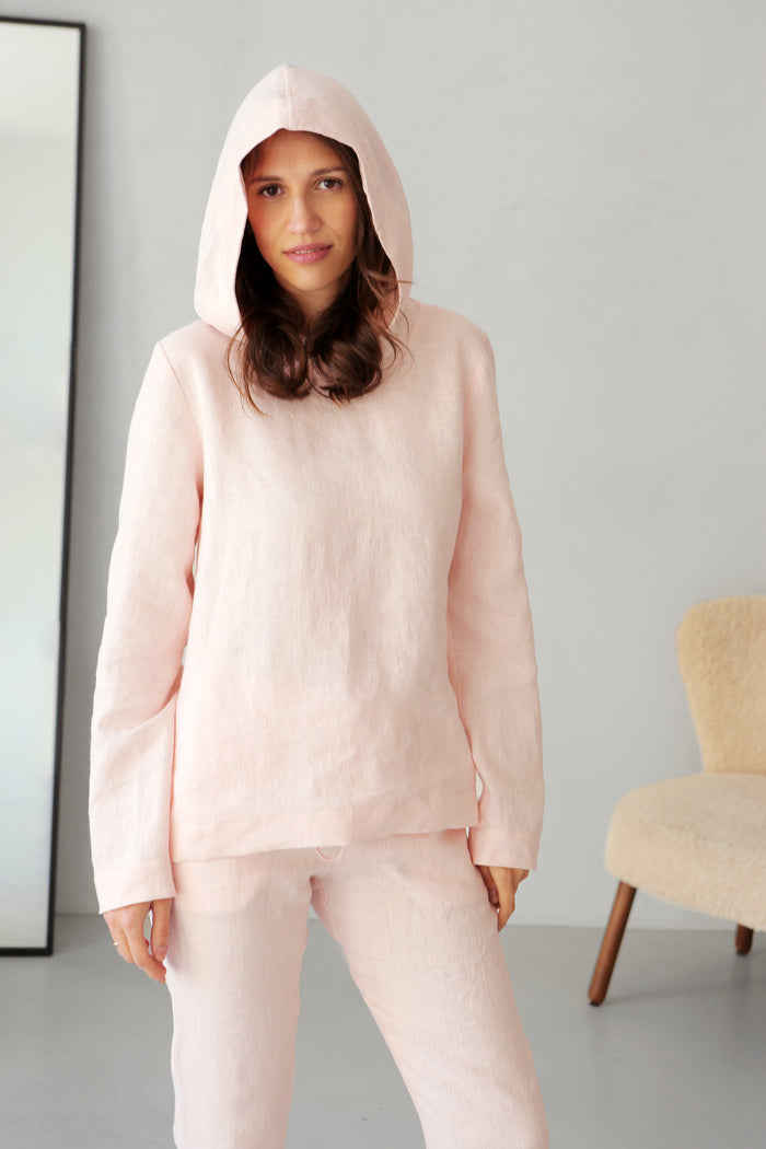 Women’s Linen Hoodie ALTHEA - IN STOCK