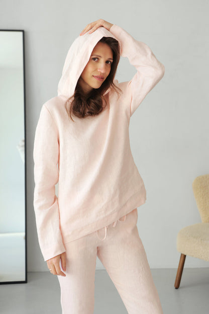 Women’s Linen Hoodie ALTHEA - IN STOCK