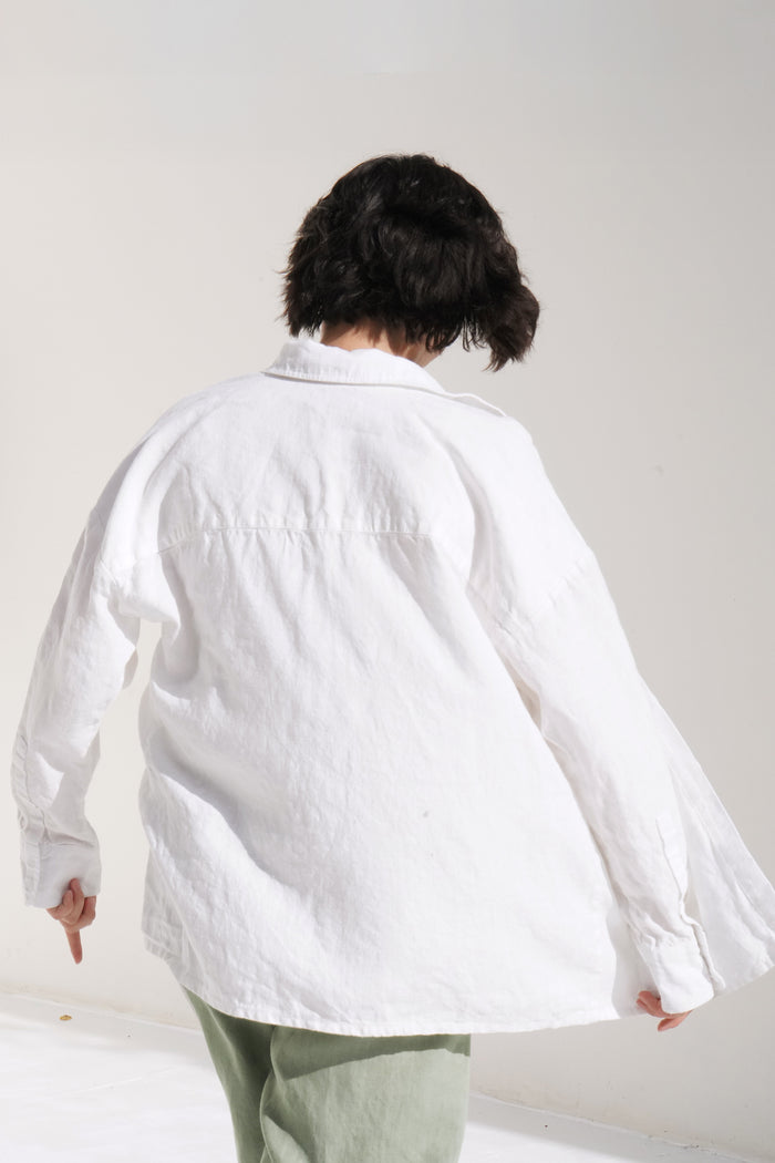 Women’s Linen Oversized Shirt VIORE in Cream