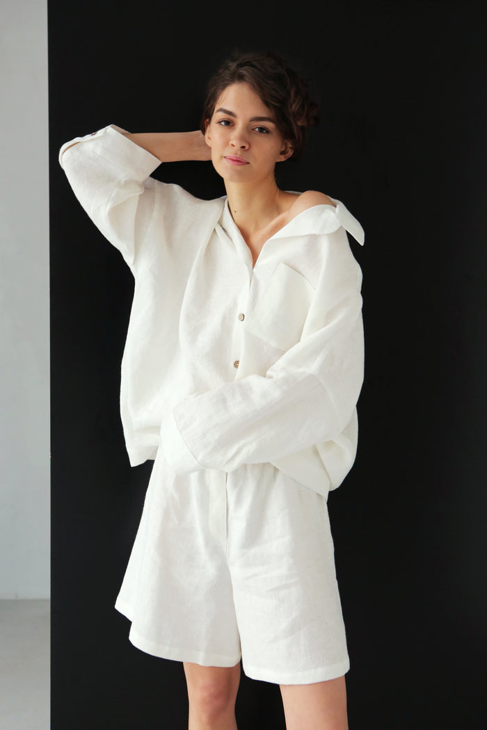 Women’s Linen Shirt FENNEL in Cream