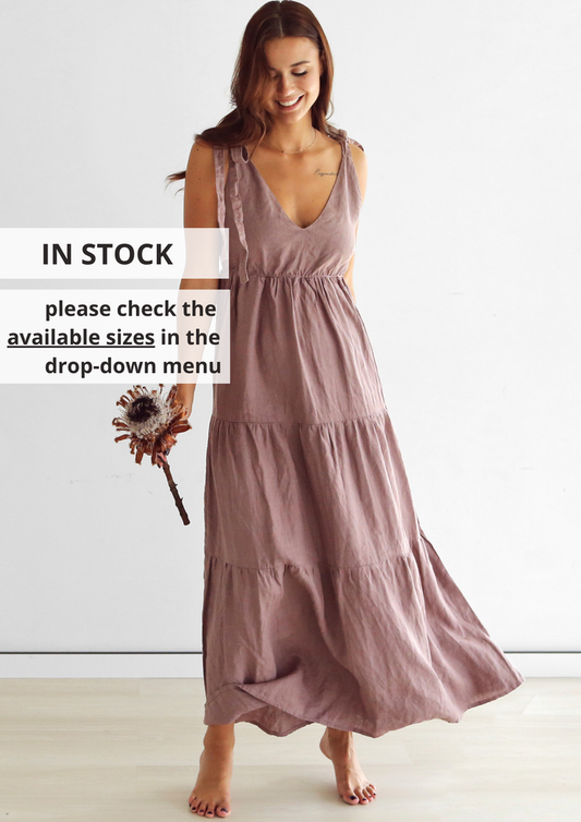 Women's Linen Sundress MELIA - IN STOCK