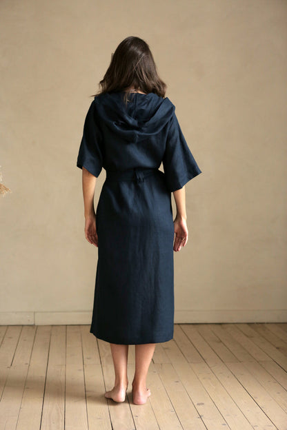 Women’s Long Linen Kimono MIMOSA - IN STOCK