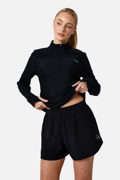 Womens Tide 1/4 Zip - Black