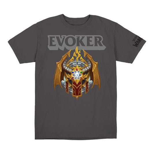 World of Warcraft Evoker Crest Grey T-Shirt - Front View