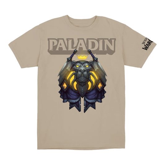 World of Warcraft Paladin Crest Tan T-Shirt - Front View