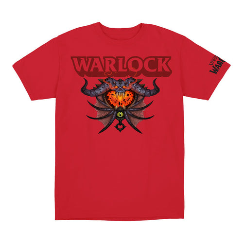 World of Warcraft Warlock Crest Red T-Shirt - Front View